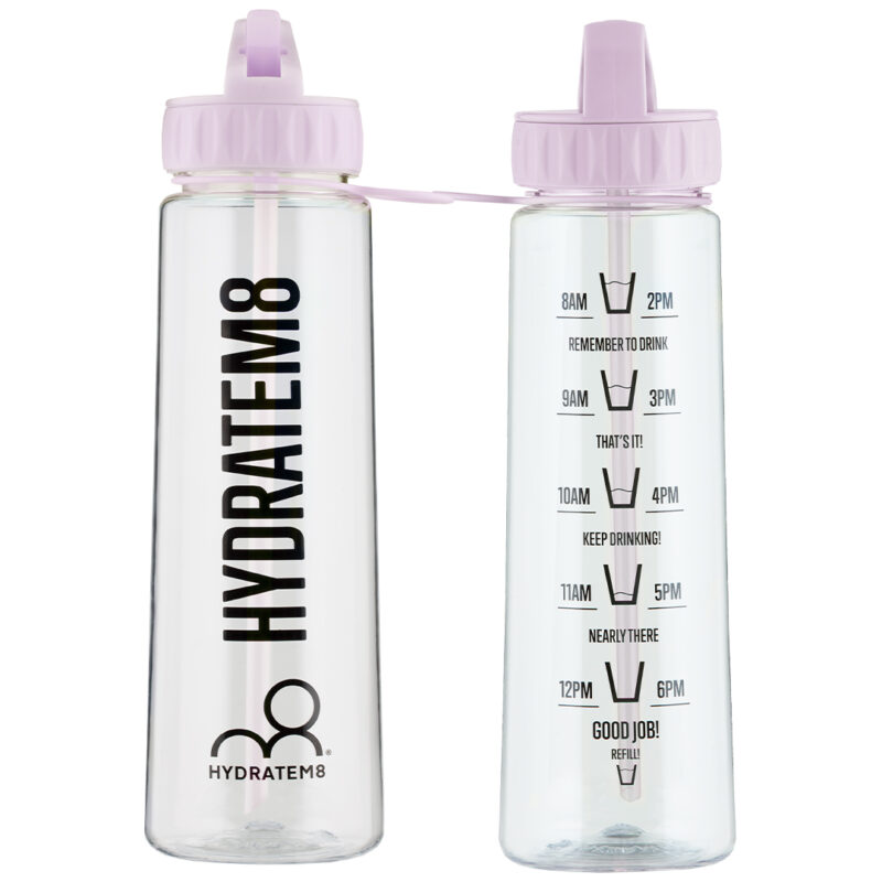 Drinks Bottle Frosted BPA Free 32oz HYDRATEM8 Active Motivational Sports Water Bottle with Time Markings 